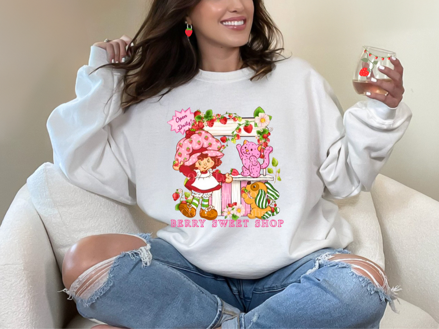 Strawberry Shortcake-Berry Sweet Shop Sweatshirt.