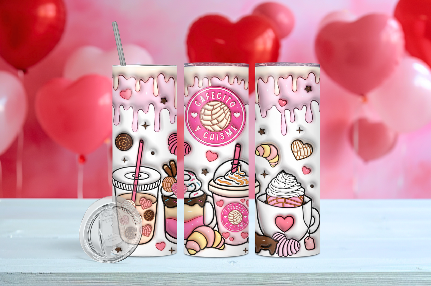 3D Cafecito Y Chisme 20 oz Tumbler