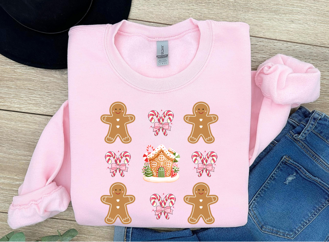 Candy Cane Gingerbread Sweatshirt