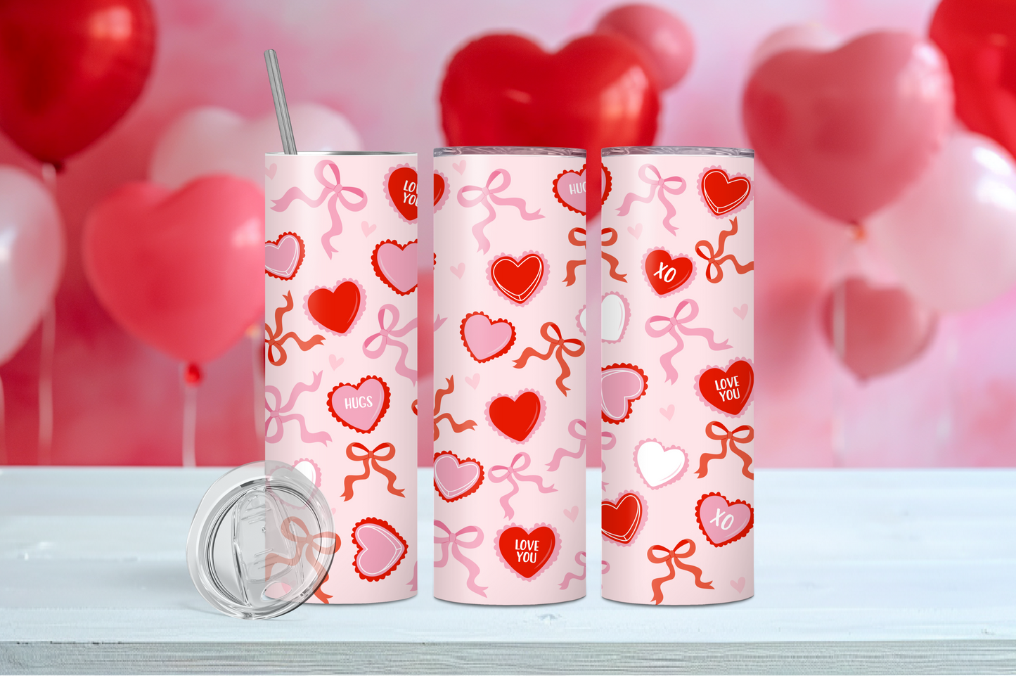 Coquette Candy Hearts 20 oz Tumbler