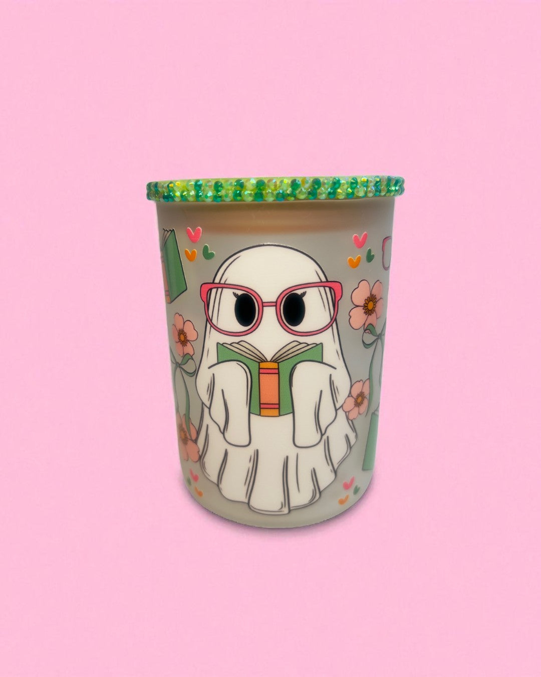 Ghost 17oz Mug/Rhinstone Lid