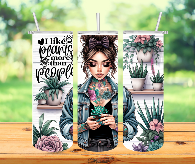 I Like Plants More Than People 20 oz Tumbler