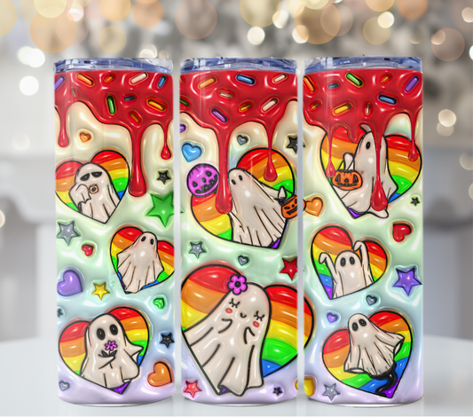 Halloween Rainbow Ghost 20oz Tumbler