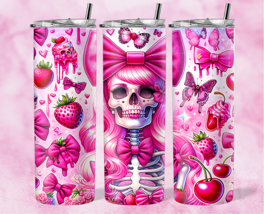 Coquette Girl Skeleton 20oz. Tumbler