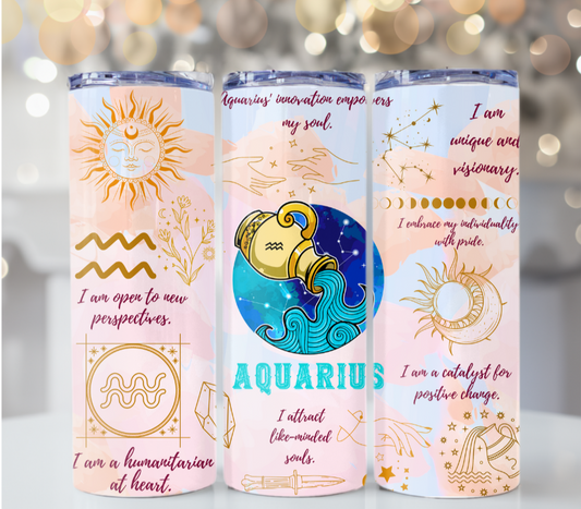 Aquarius Zodiac 20 oz Tumbler