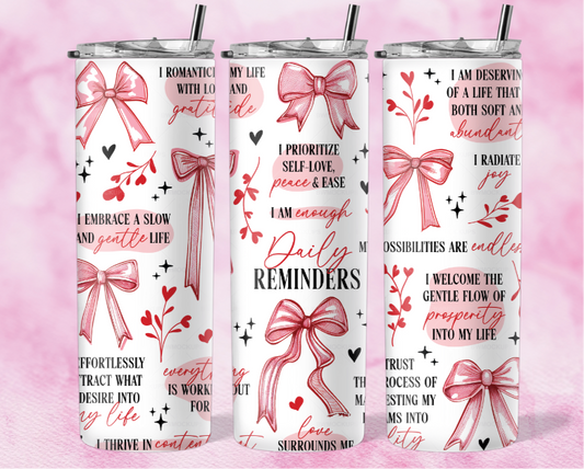 The Soft Girl Era Daily Reminders 20 oz Tumbler