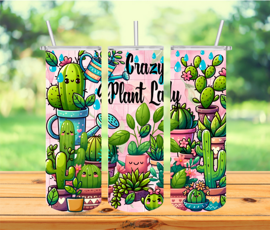 Cactus Crazy Plant Lady 20 oz Tumbler