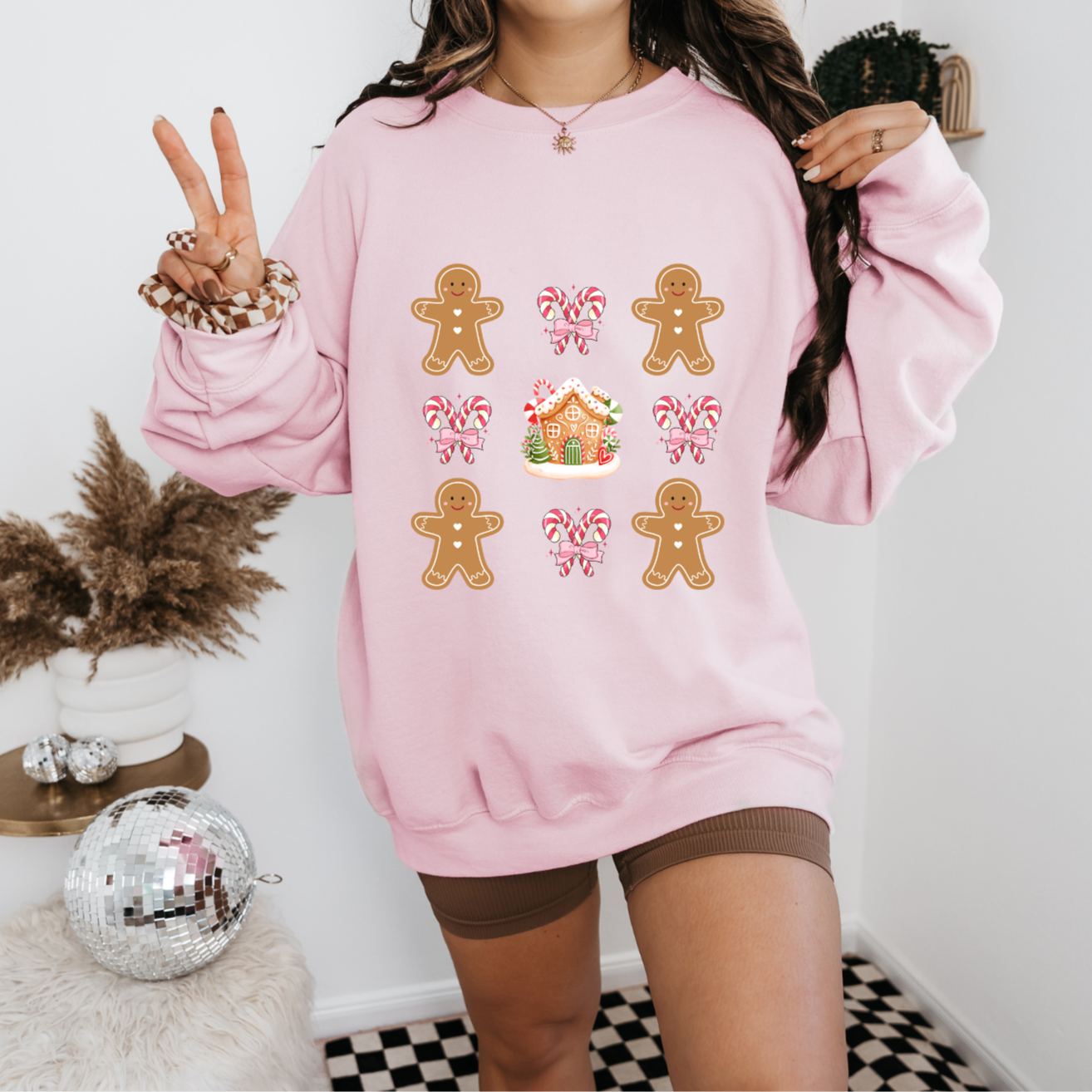 Candy Cane Gingerbread Sweatshirt