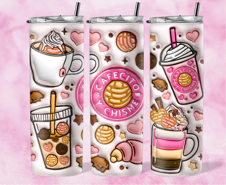 Cafecito Y Chisme 3D 20 oz Tumbler