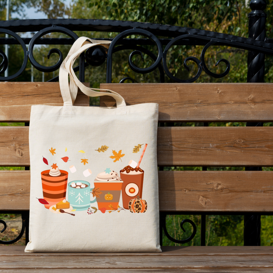 Fall Coffee Tote Bag