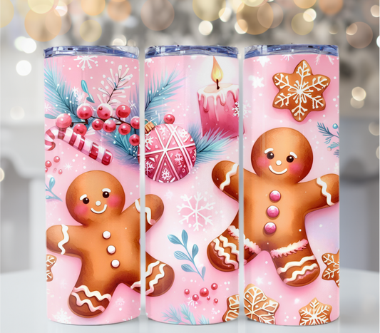 Holly Gingerbread 20 oz Tumbler