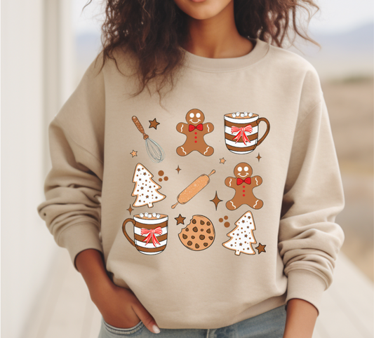 Hot Chocolate Gingerbread Cookies Sweatshirt