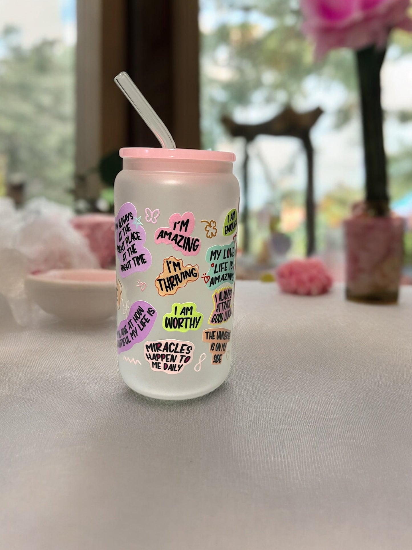 Lucky Girl Syndrome 16 oz Frosted Glass Cup