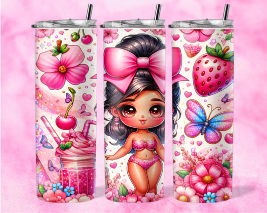 PINK BOW CUTE GIRL 20 oz Tumbler