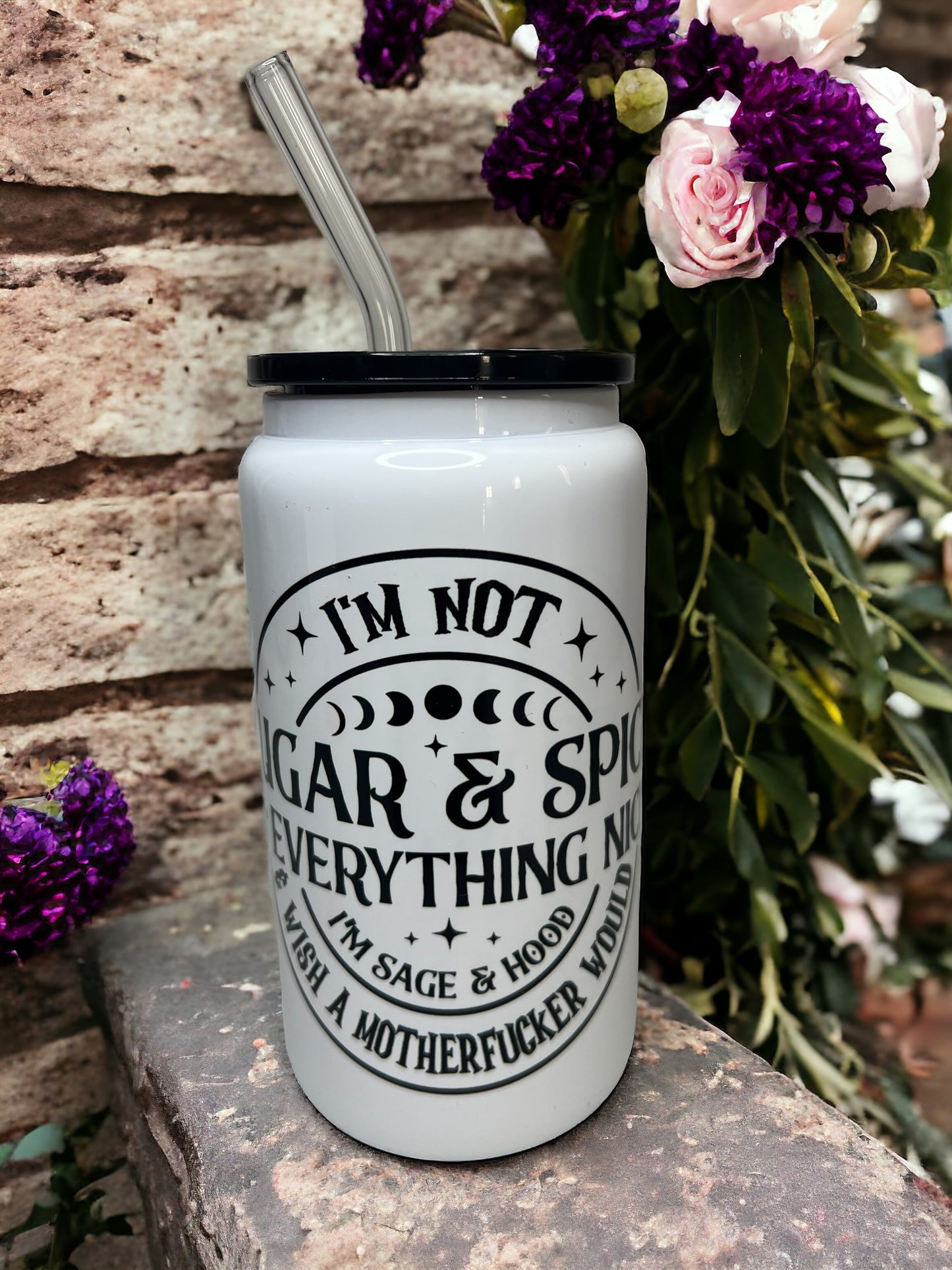 I'm Not Sugar And Spice And Everything Nice 16 oz. Glass Cup