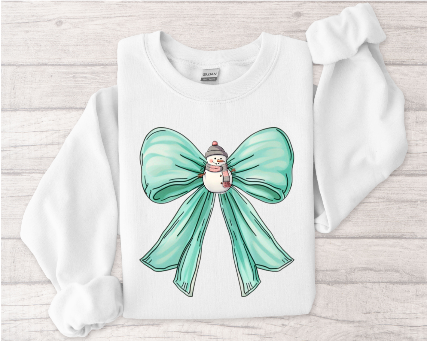 Snowman Bow Sweatshirt