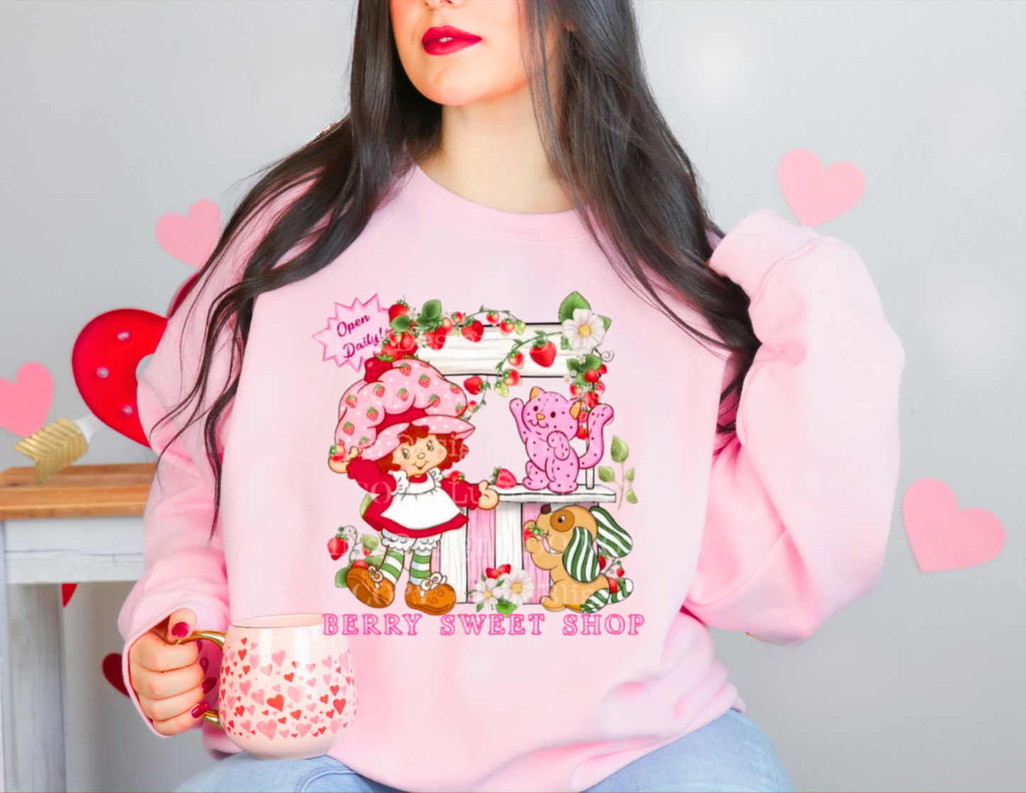 Strawberry Shortcake-Berry Sweet Shop Sweatshirt.