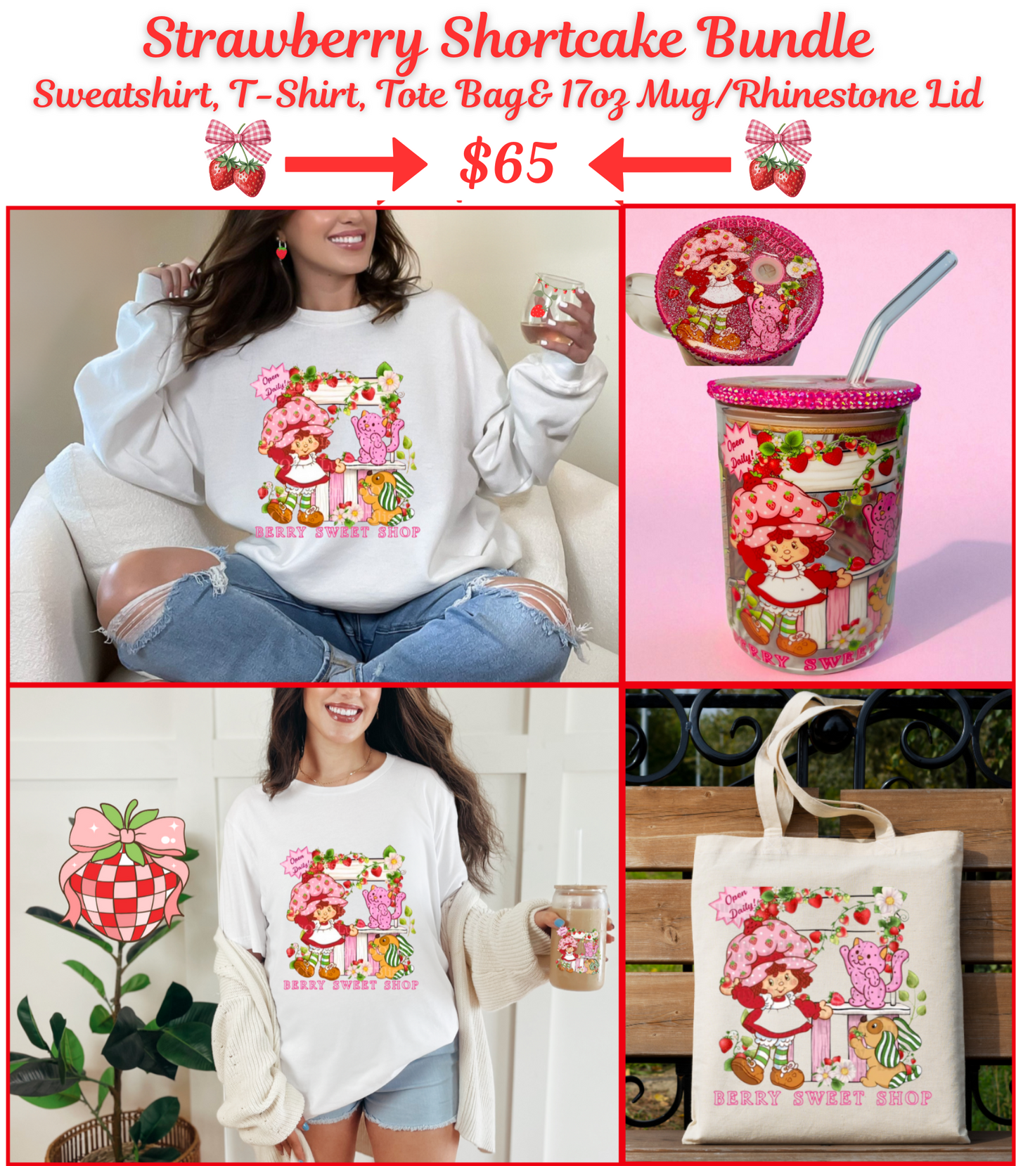 Strawberry Shortcake Berry Sweet Shop Sweatshirt