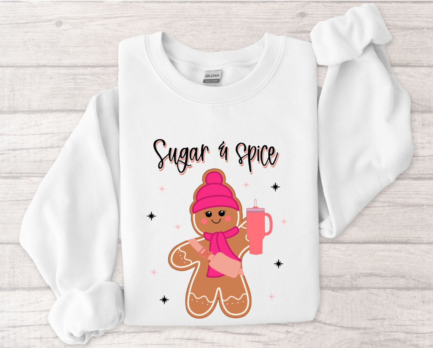 Sugar&Spice Gingerbread Pink Hat Sweatshirt