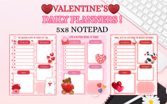 Valentine's Daily Planner Notepad